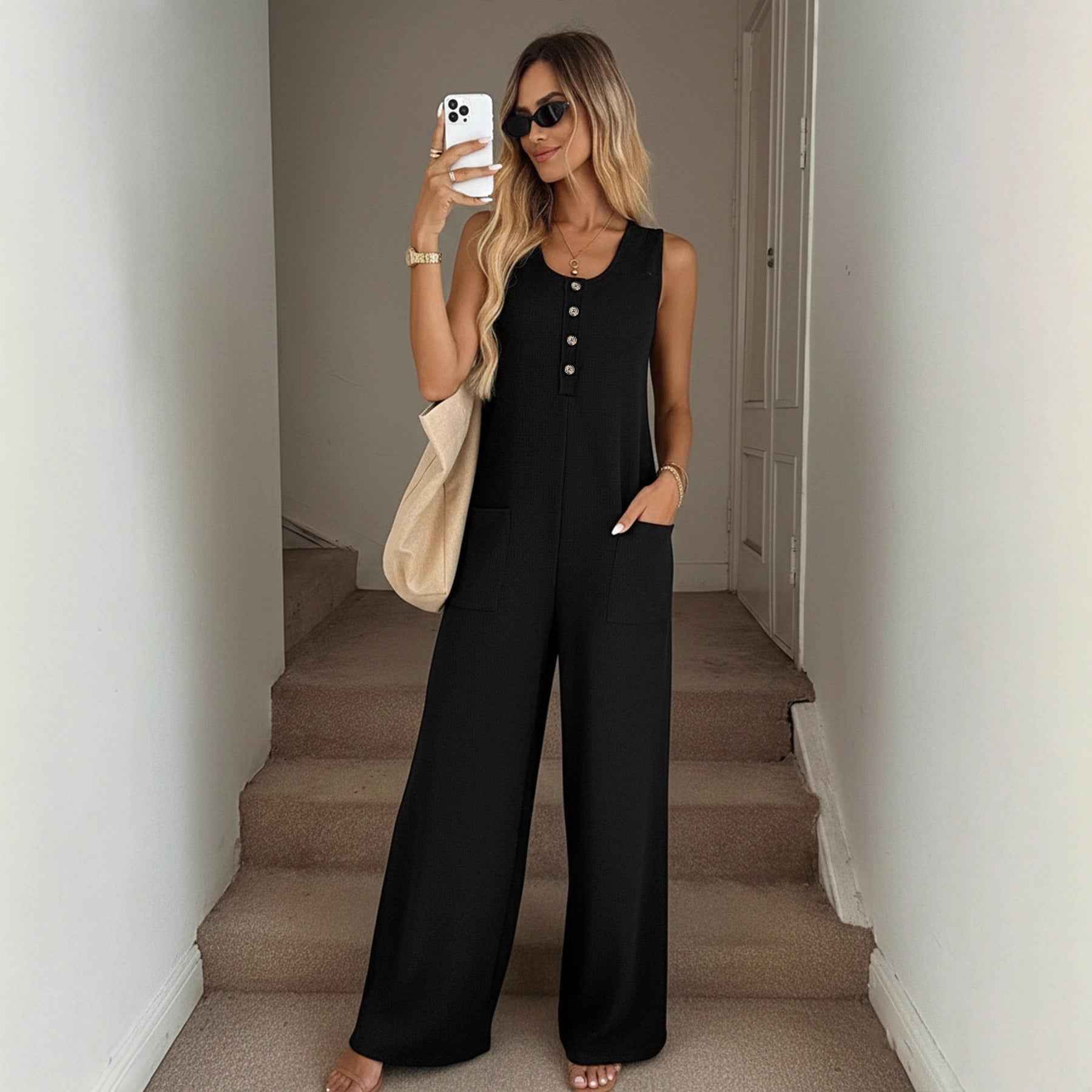 Casual Sleeveless Jumpsuit