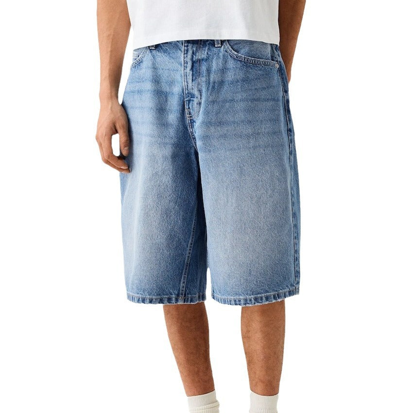European And American Men's New Denim Shorts