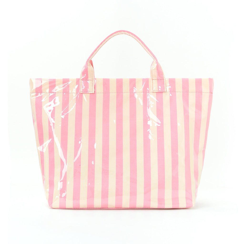 Striped Tote Bag – High-Aesthetic Lightweight Handbag, Commuter Large Travel Shoulder Bag
