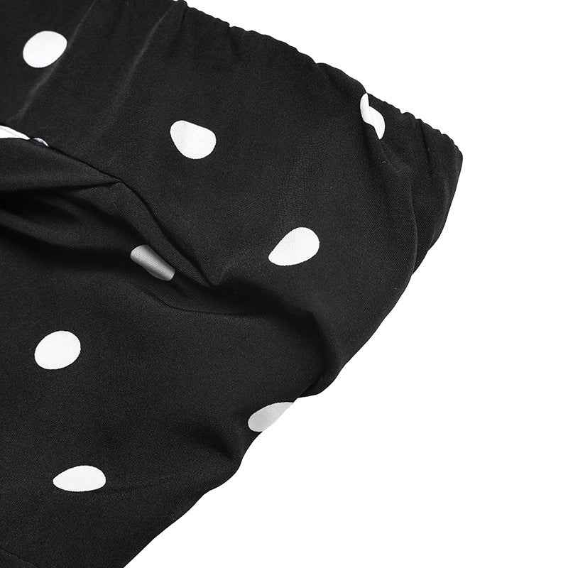 Sleeveless Tube Top Polka Dot Jumpsuit