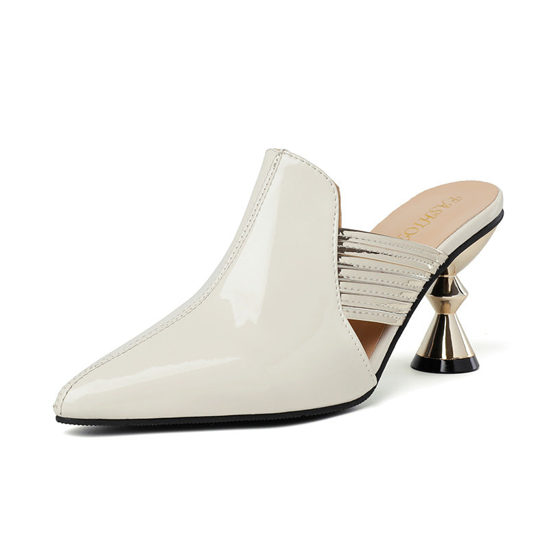 Women's Heels Fashionable Chunky Heel One-line Fashion Women's Heels