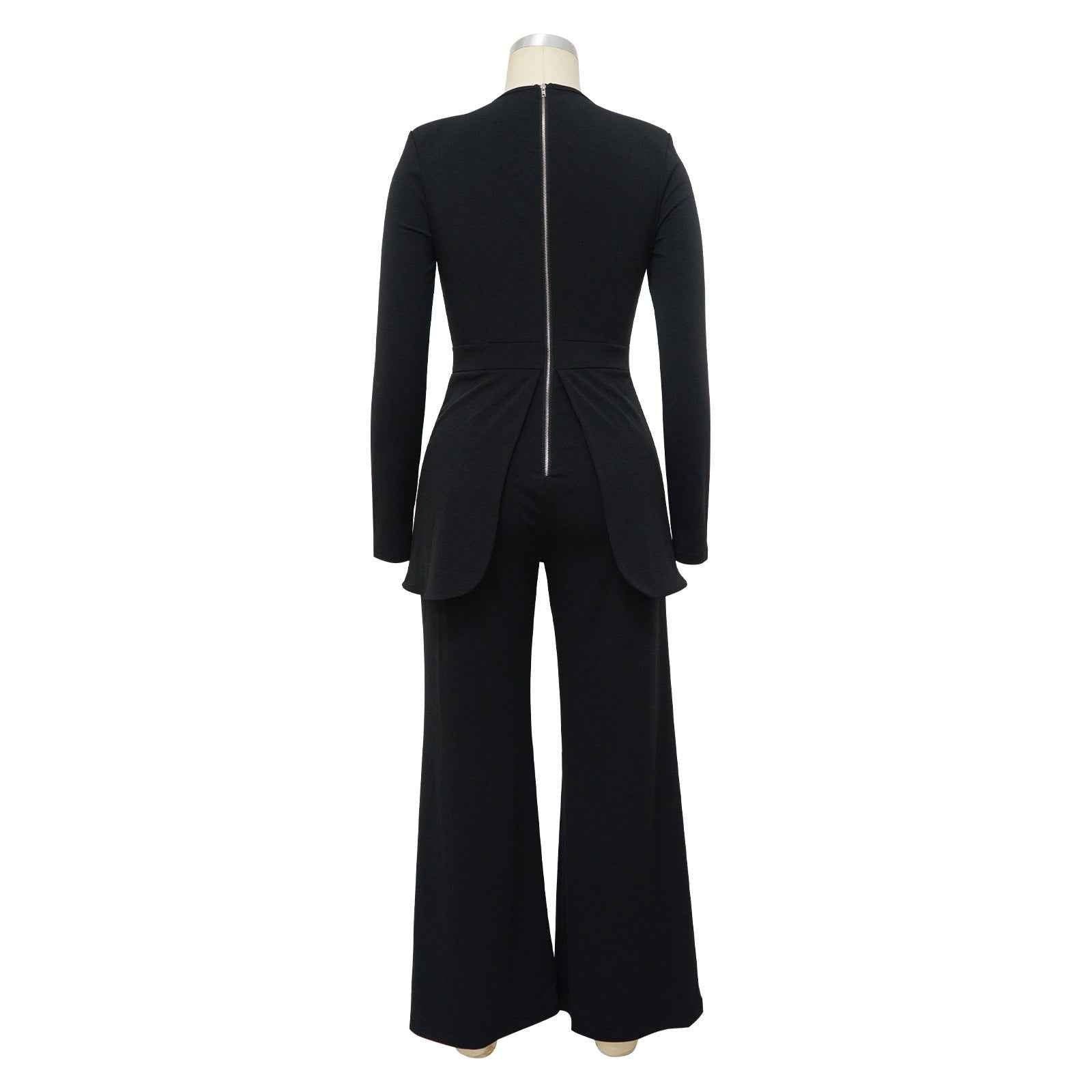 Sexy Waist Trimming Color Contrast Patchwork Jumpsuit