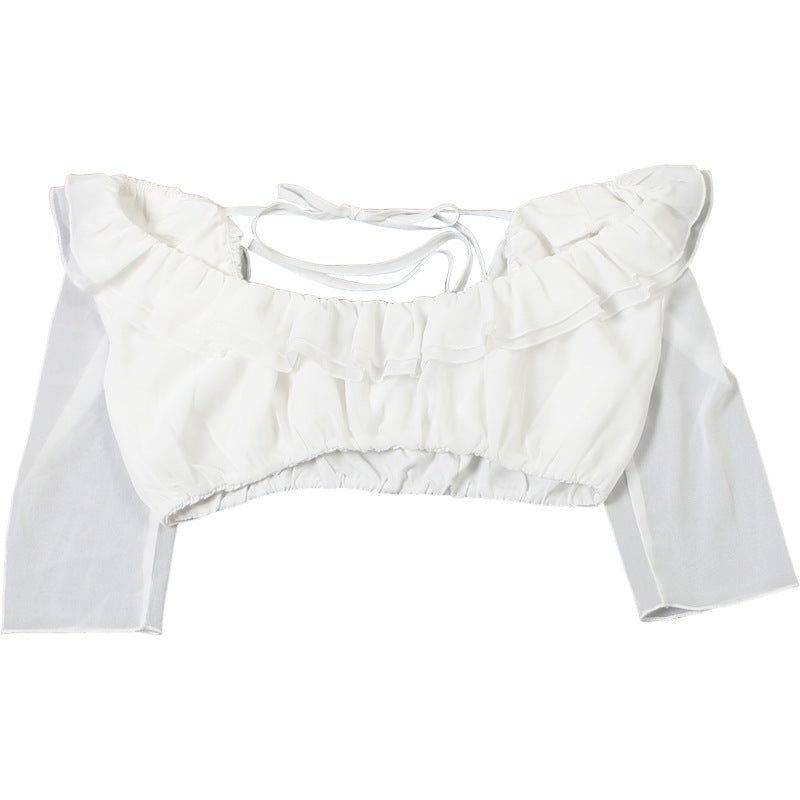 Irregular Asymmetric Skirt Set Three Piece