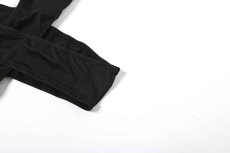 Women's Jumpsuit Cropped Outfit Halter Tight Fitting Solid Color