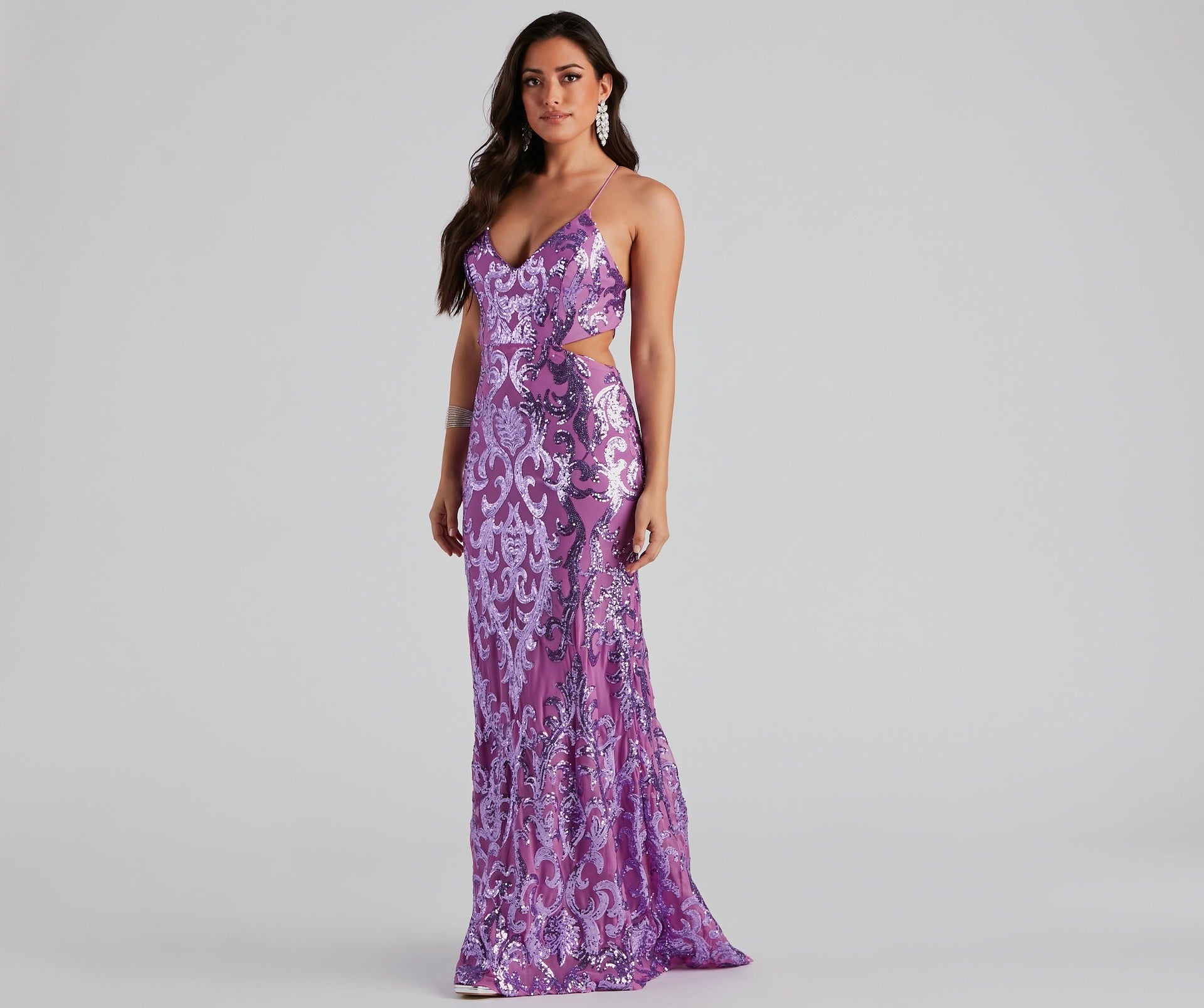Sequin Stitching Dress Cocktail Host Ceremonial Clothing Elegant Bridesmaid Dress