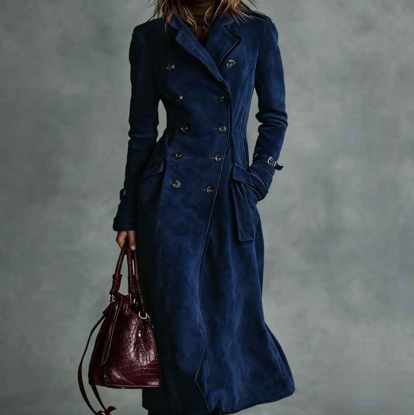 Women's Trench Western Style Suede Long Jacket