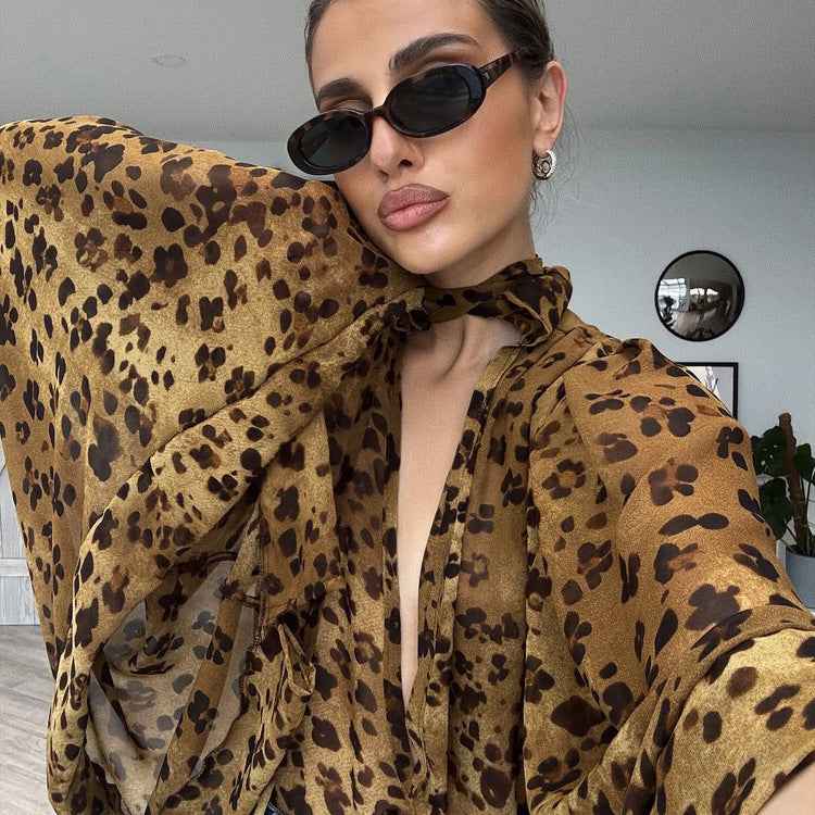 Leopard Print Design Blouse