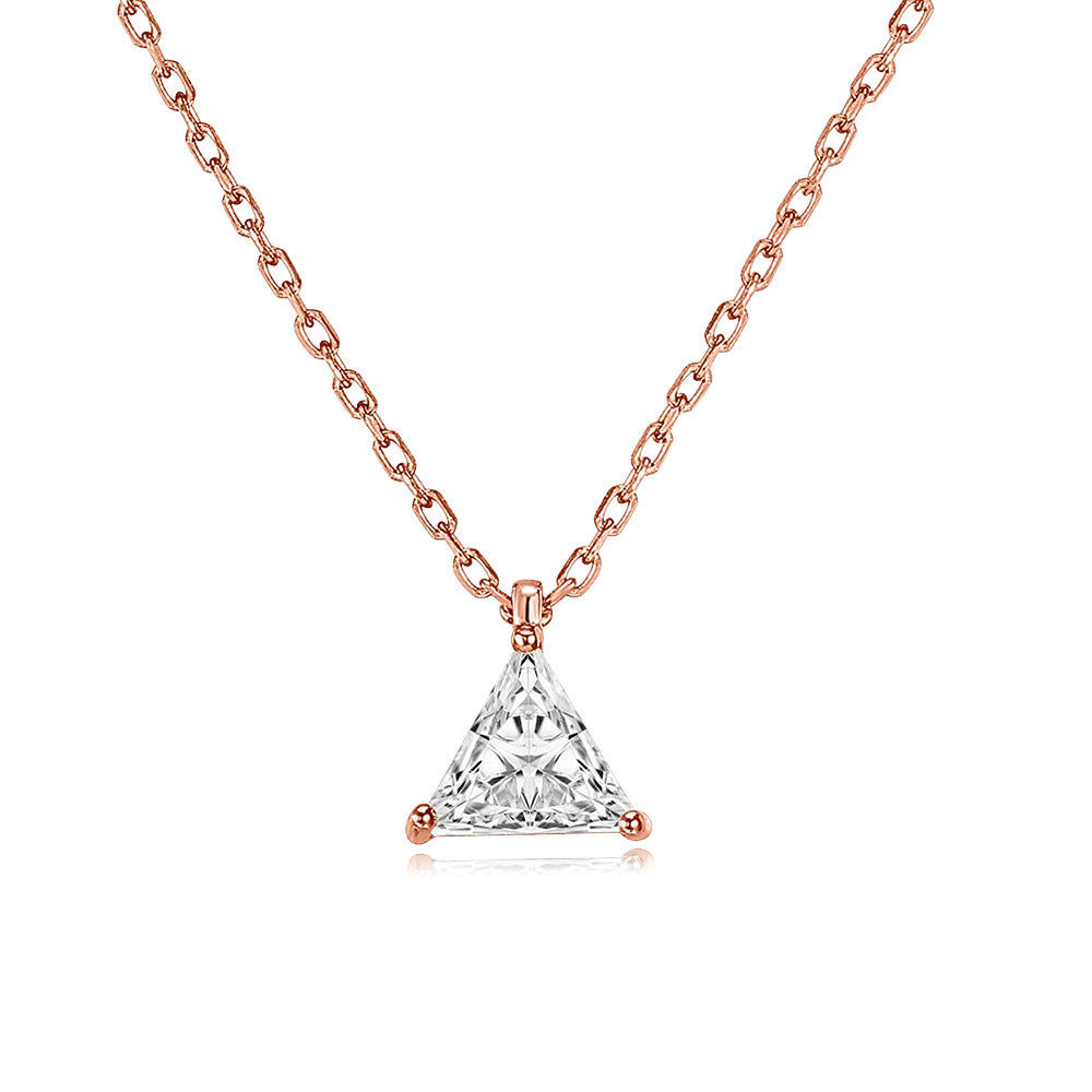 Single Zircon Pendant Necklace
