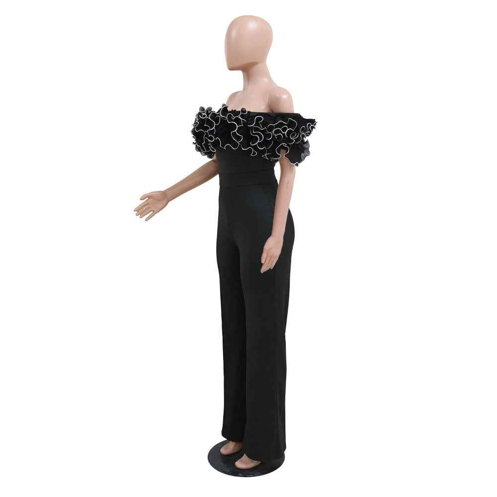 Popular Sexy Tight Flounce Jumpsuit
