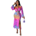 Long Sleeved Cardigan Two Piece Skirt Set