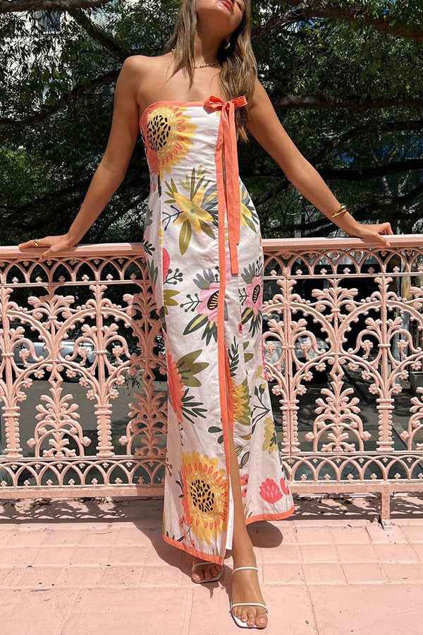 Summer Split Wrapped Dress