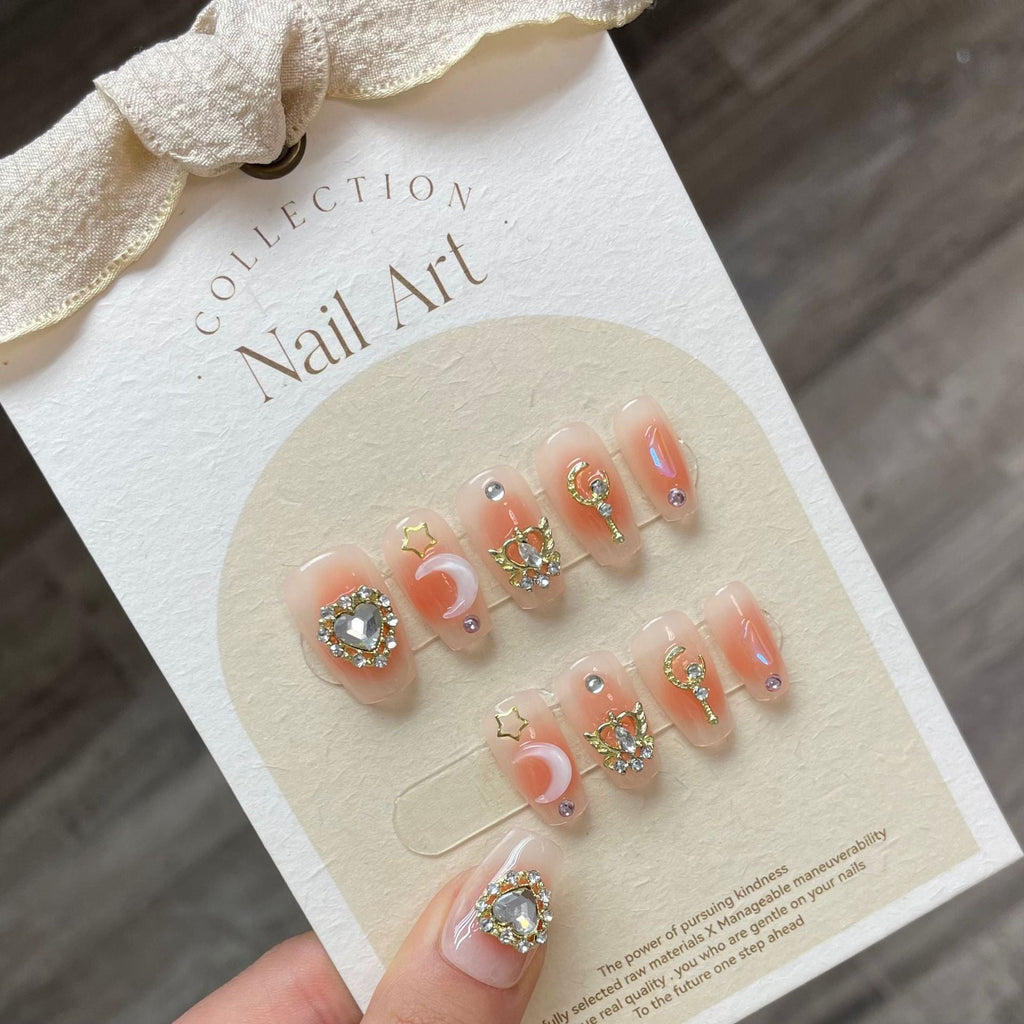 0938- Handmade press on nails fake nails removable