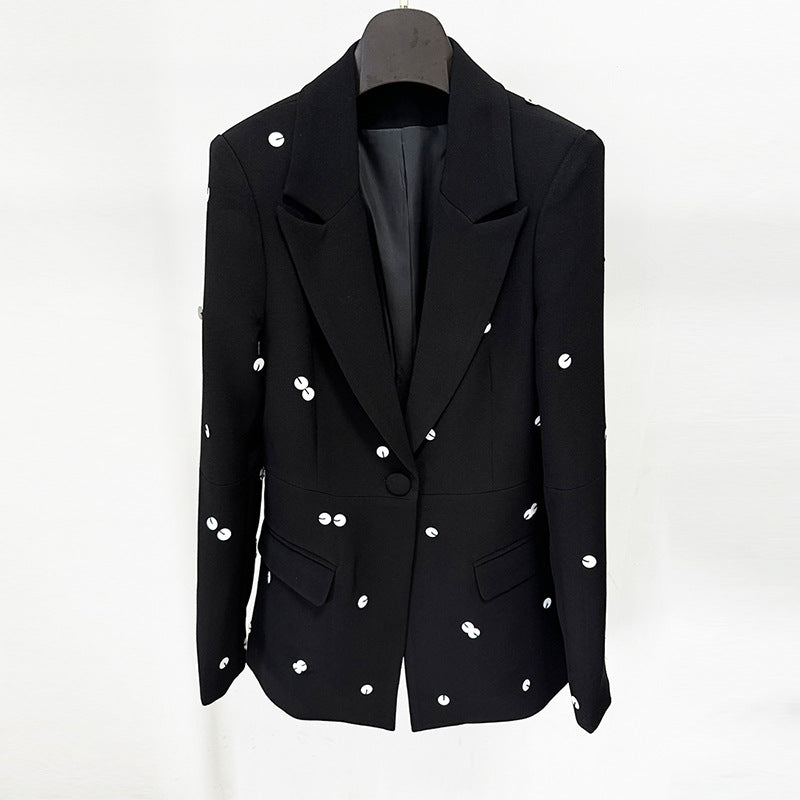 Women's Luxury Sequins Jacket + Skirt Set