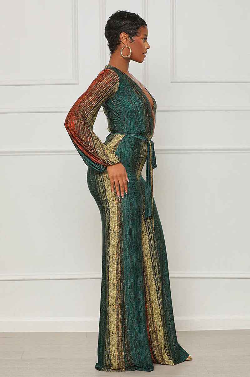 Long Sleeve Jumpsuit Loose Casual