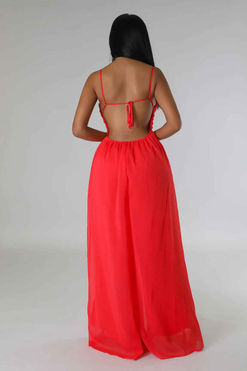 Summer Sling Backless Sexy Solid Color Women Jumpsuit Casual