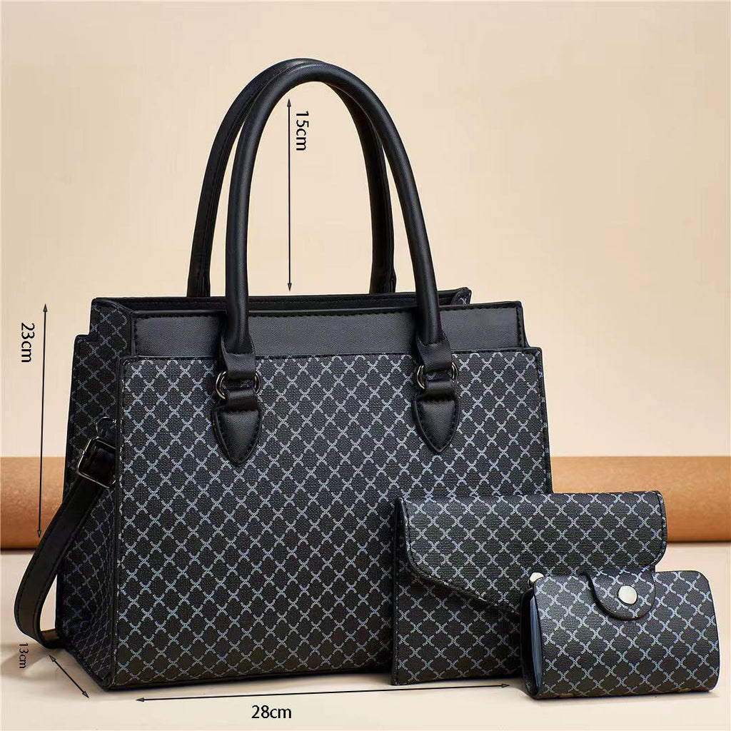 Women's Plaid Bag Set - Large Fashion Handbag Suit for Women