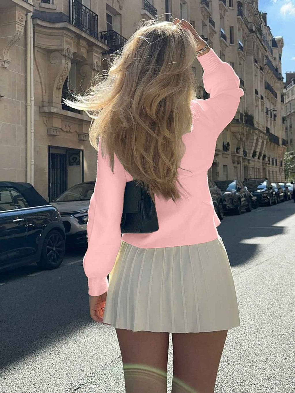 Elegant Button Long Sleeve Vest Sweater