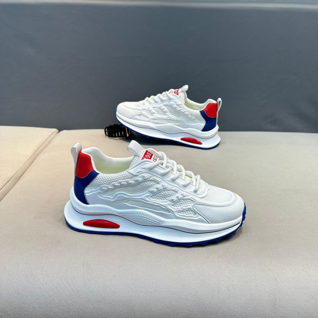 Mesh Men's Shoes Summer 2024 New Soft-Soled Breathable Shoes Versatile White Shoes Men's Casual Sports Shoes Trend