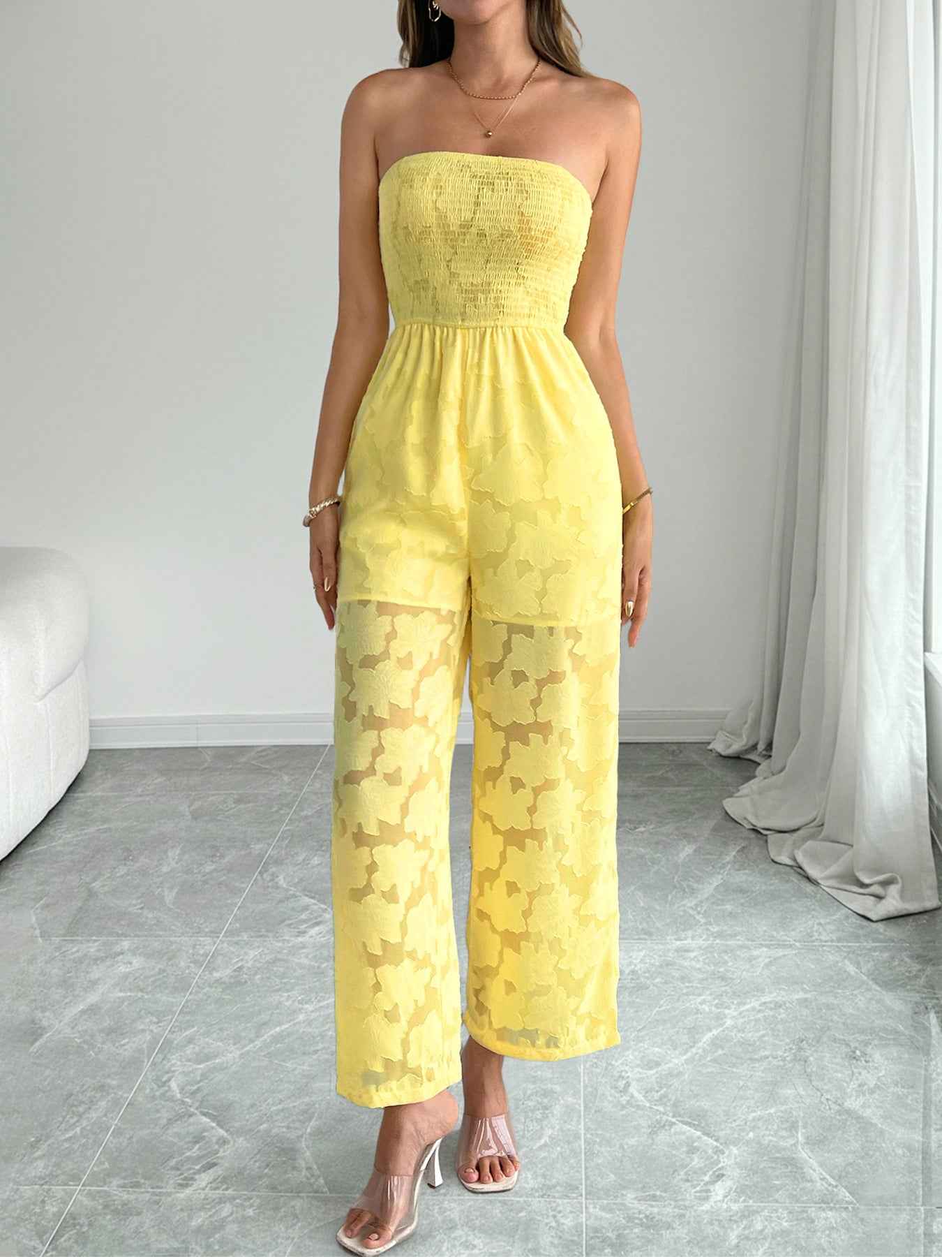 Summer Jacquard Jumpsuit Women