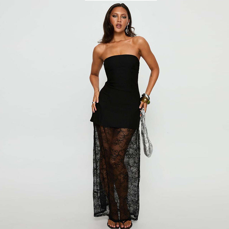 Lace Skirt and Dress Two Piece Set
