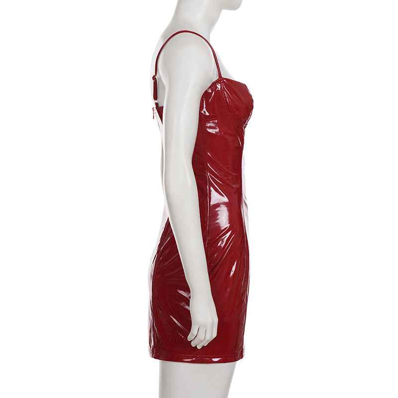 Leather Strap Dress