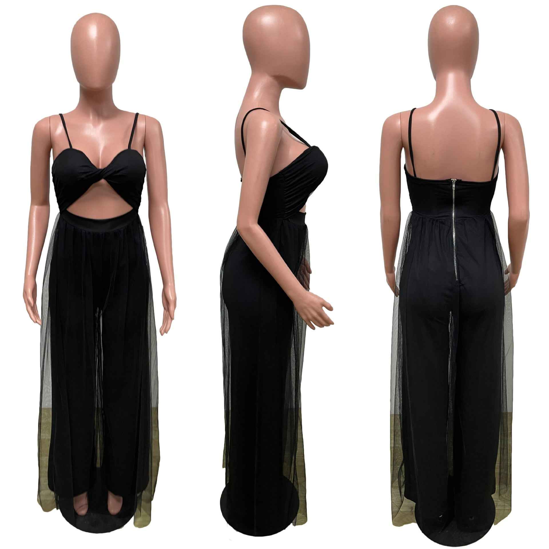 Crop Top Spaghetti Strap Sexy Jumpsuit Women