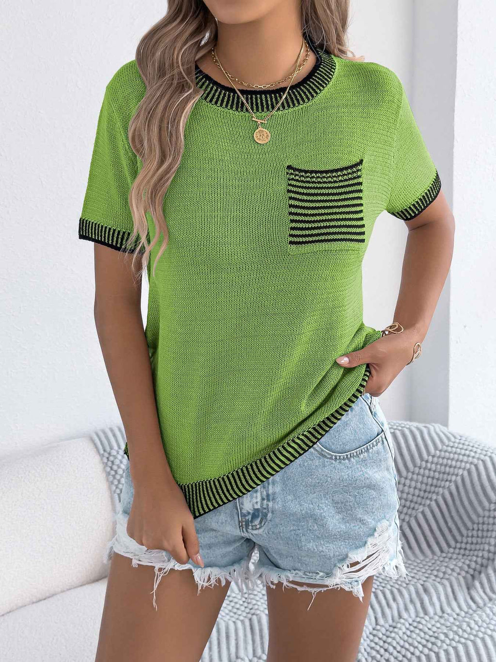 Striped Pocket T-shirt