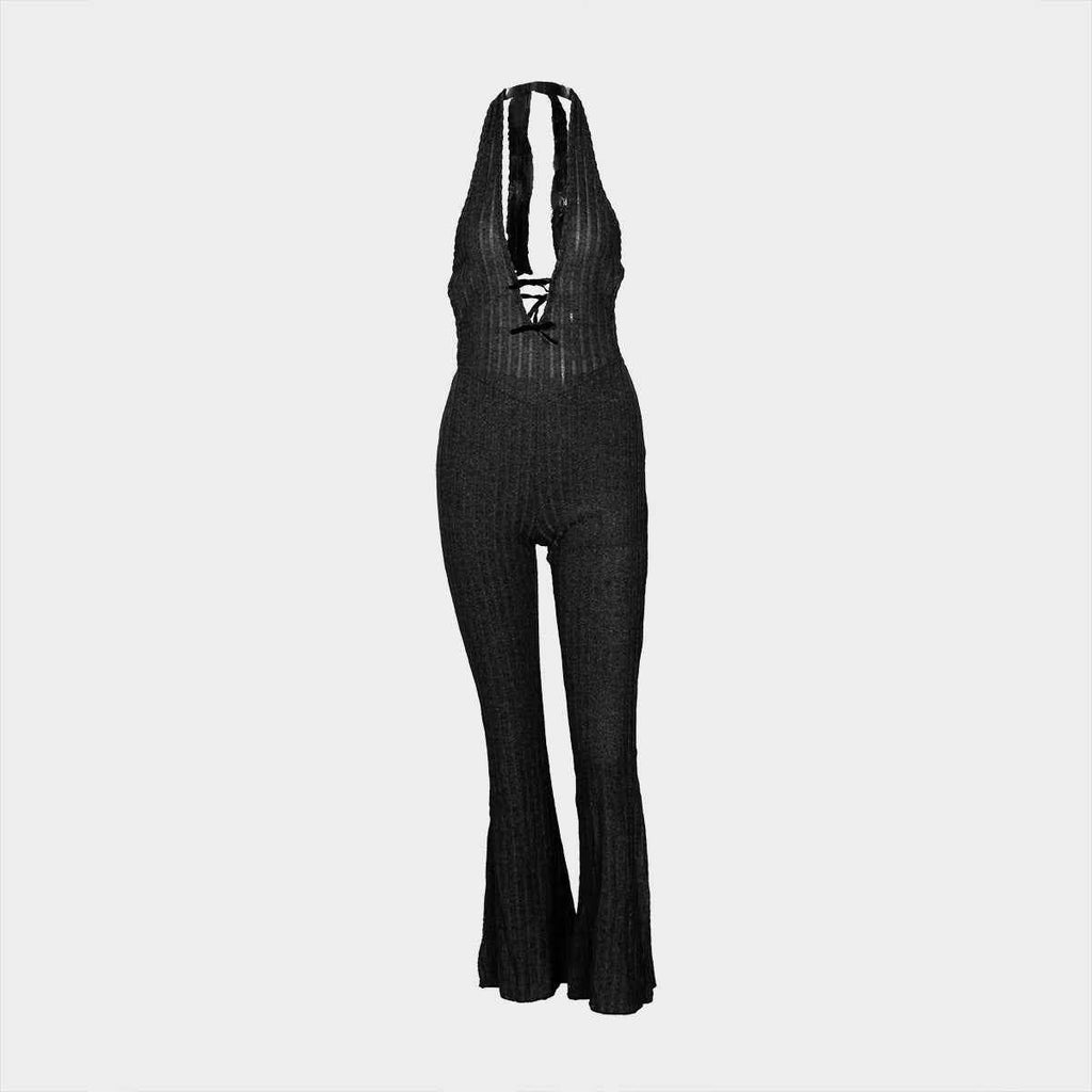 Backless Sexy Knit Jumpsuit