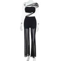 Women's Jumpsuit Cutout out See through