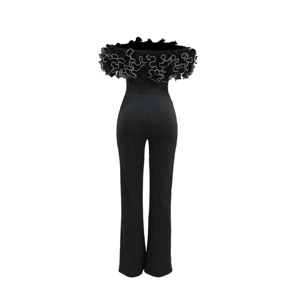 Popular Sexy Tight Flounce Jumpsuit