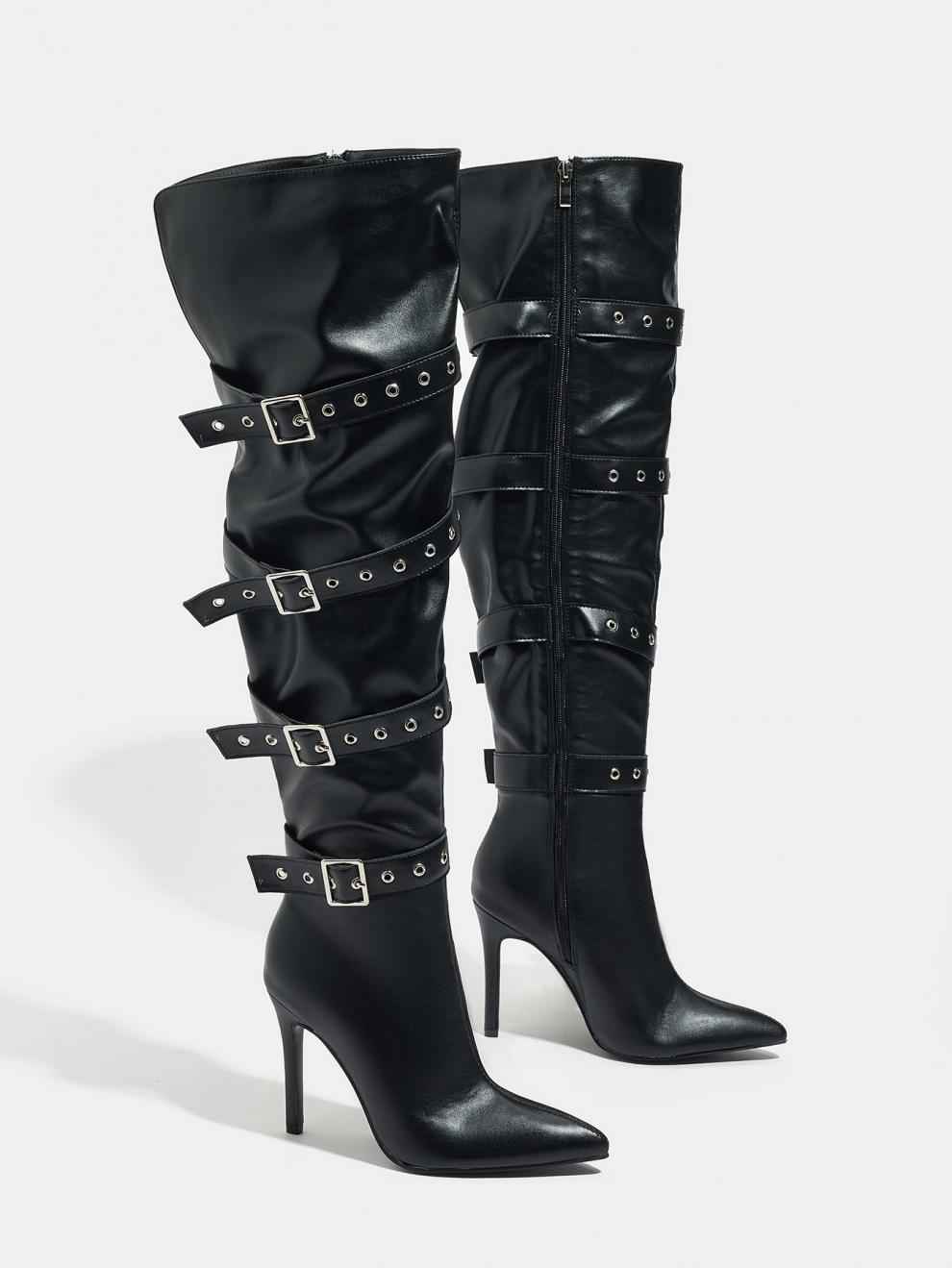 Knee High Boots for Women w Buckle