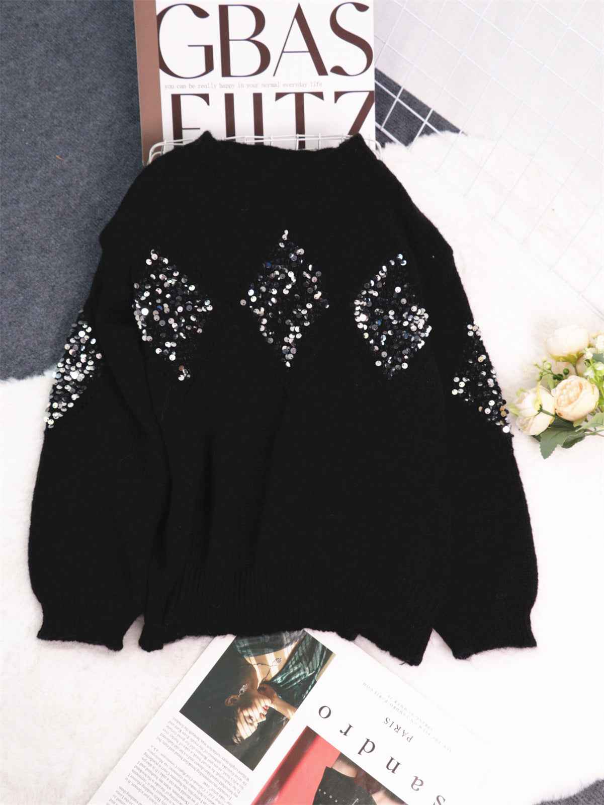 Cutout Knitted Pullover Sweater
