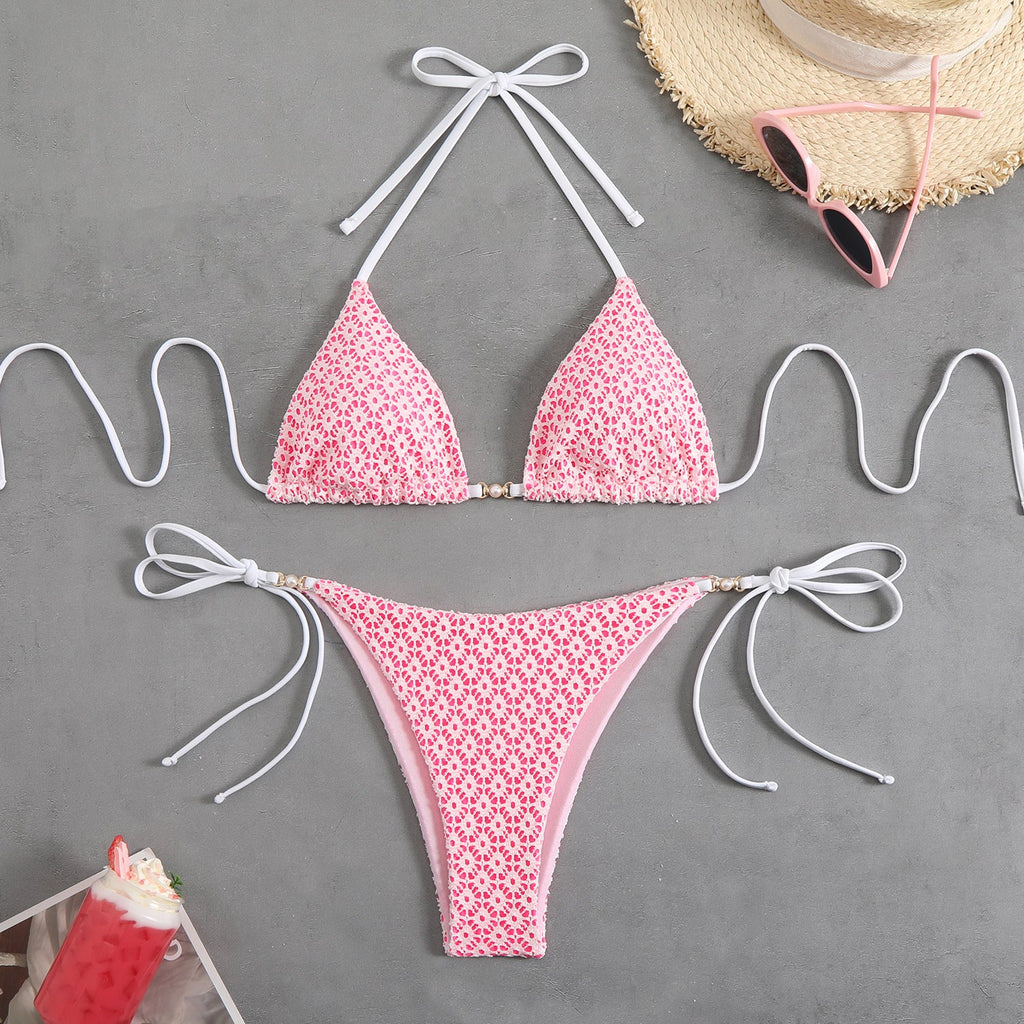 Bikini Sexy Lace up Swimsuit Women High Grade Split Swimsuit