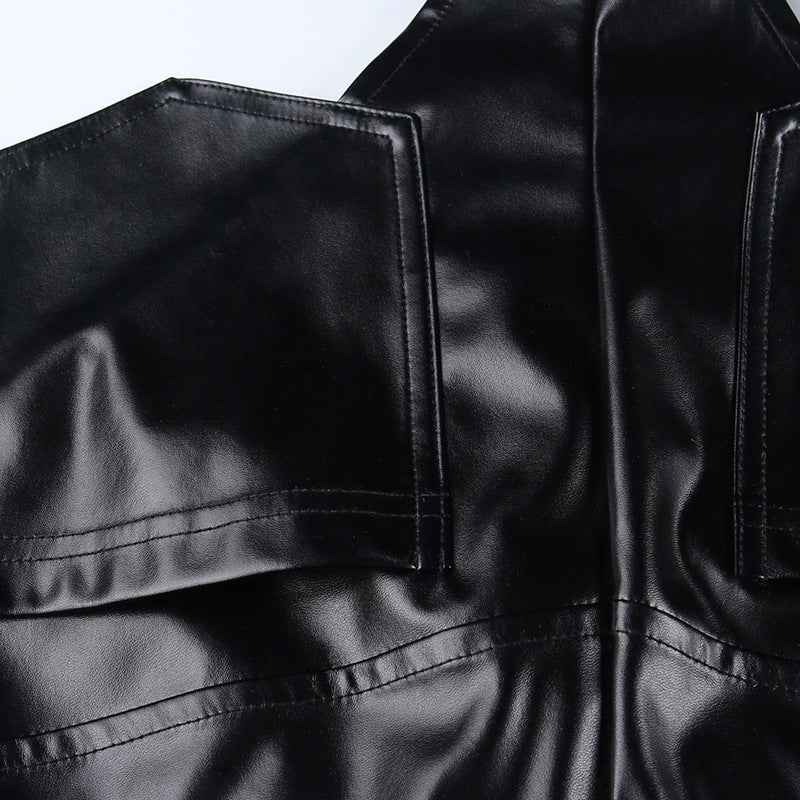 High Waist Hip Faux Leather Bottoms for Women