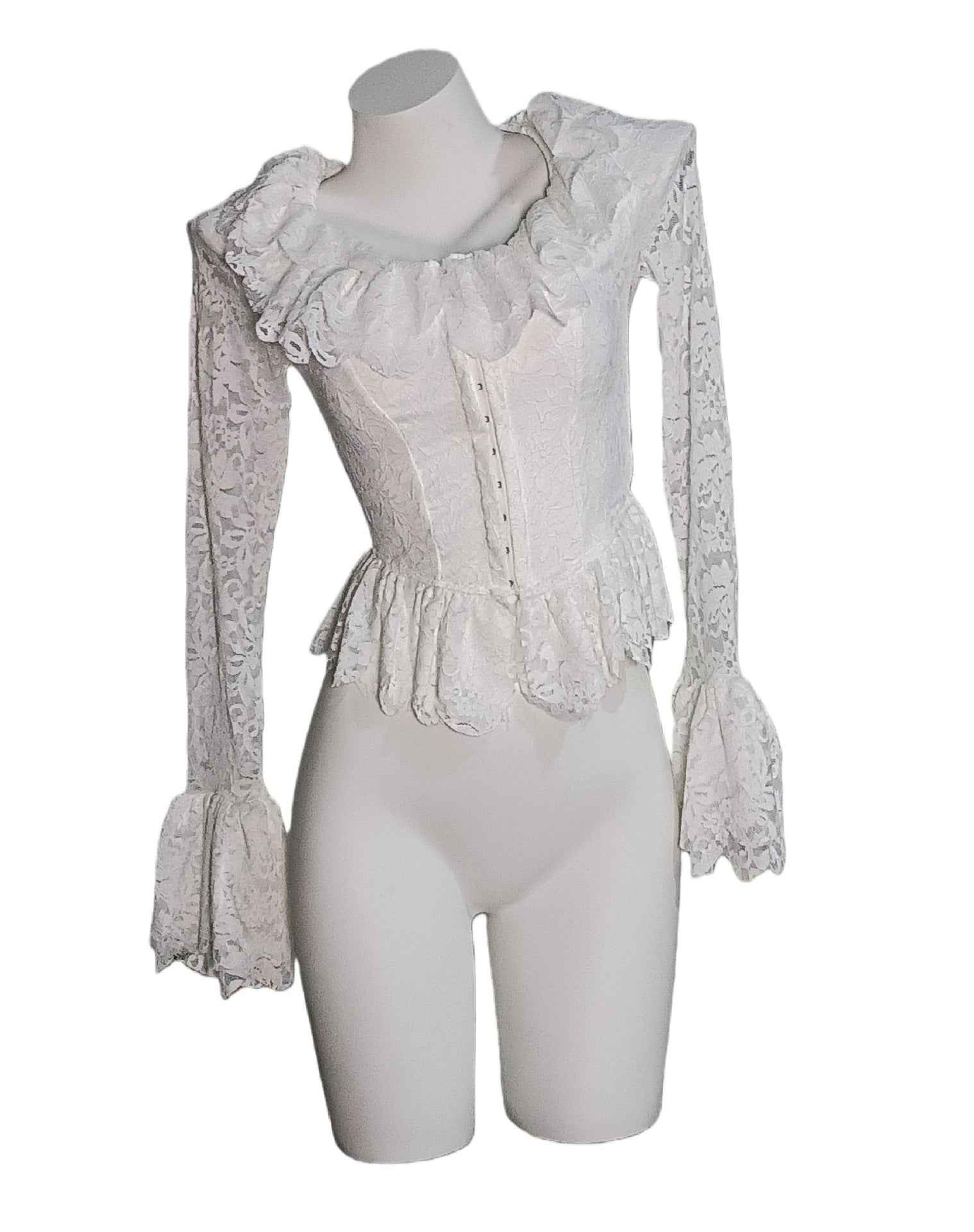 Petal Sleeve Lace Blouse