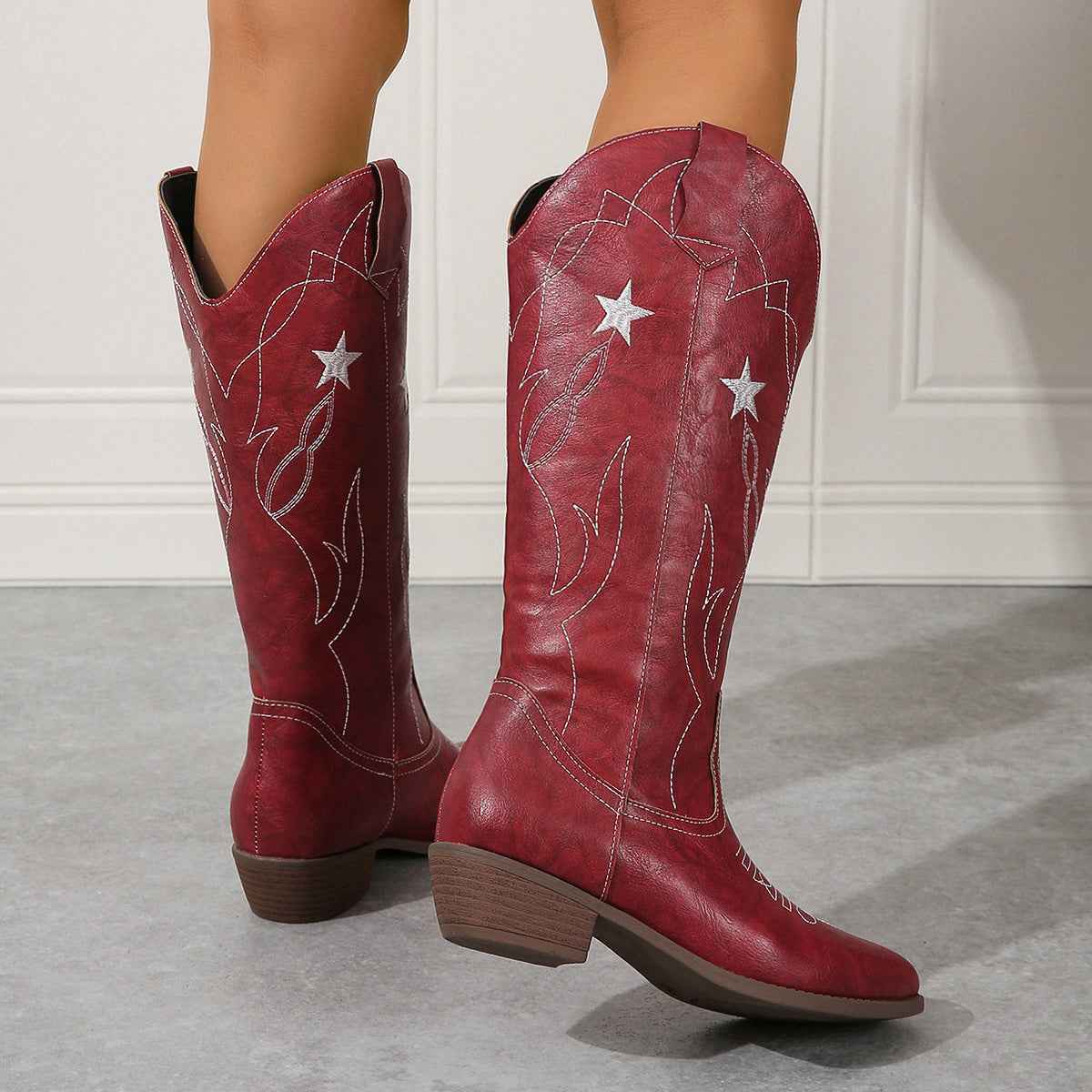 Embroidered Totem Women's Riding Boots