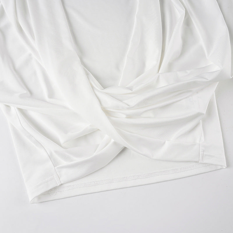 Batwing Sleeve Loose Casual Blouse Solid Color