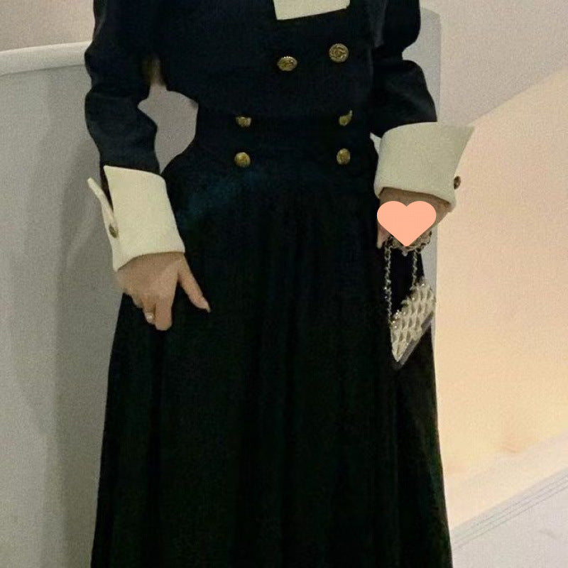 Graceful And Fashionable Color 2pc. Contrast Patchwork Small High Waist Skirt