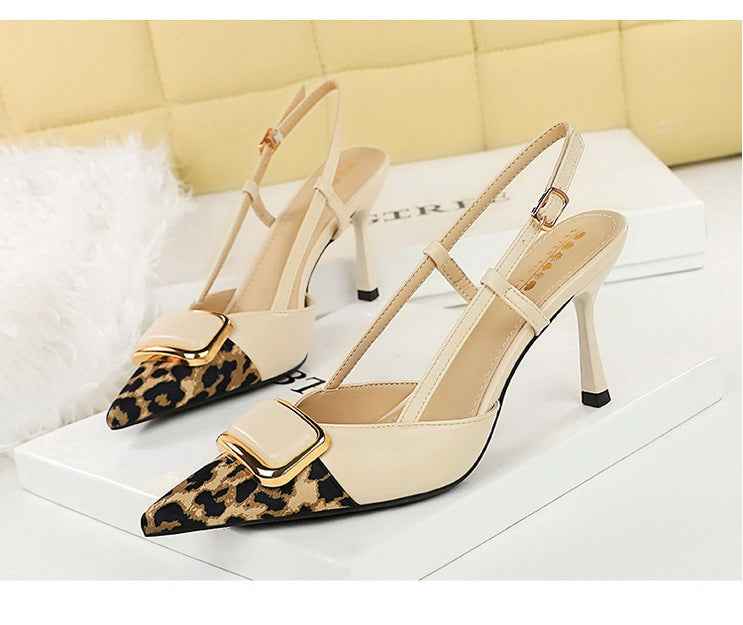 Back Strap Stiletto Heel Pumps for Women
