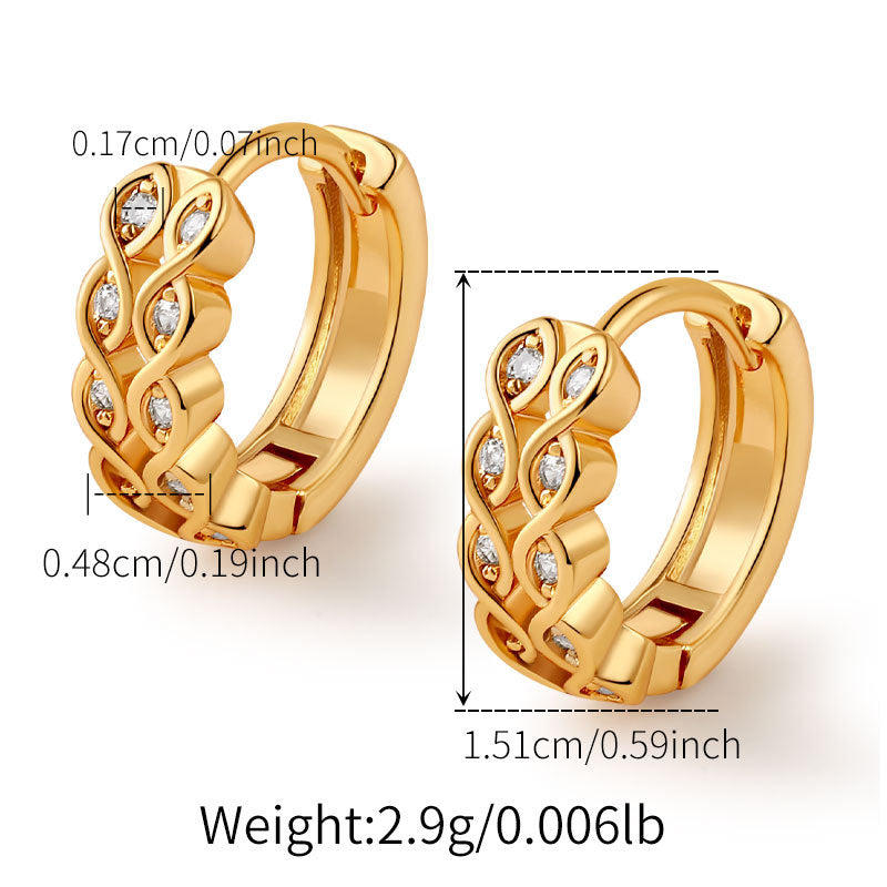Vintage Zircon Ear Cuff Earring