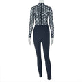 Women's Clothing Stitching Micro Transparent Sexy Print Jumpsuit