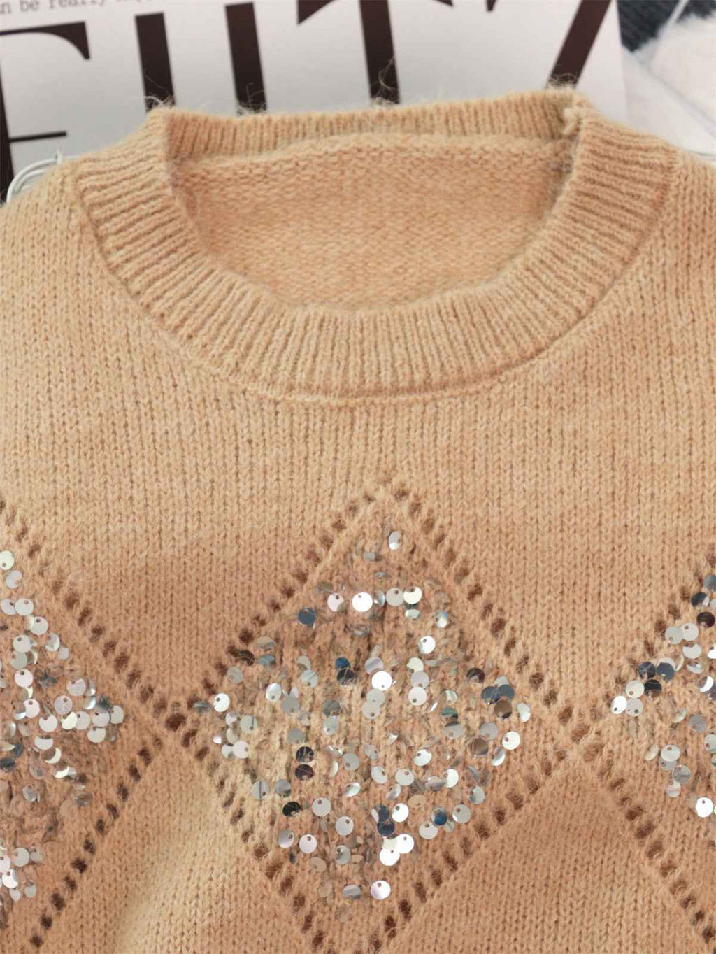 Cutout Knitted Pullover Sweater