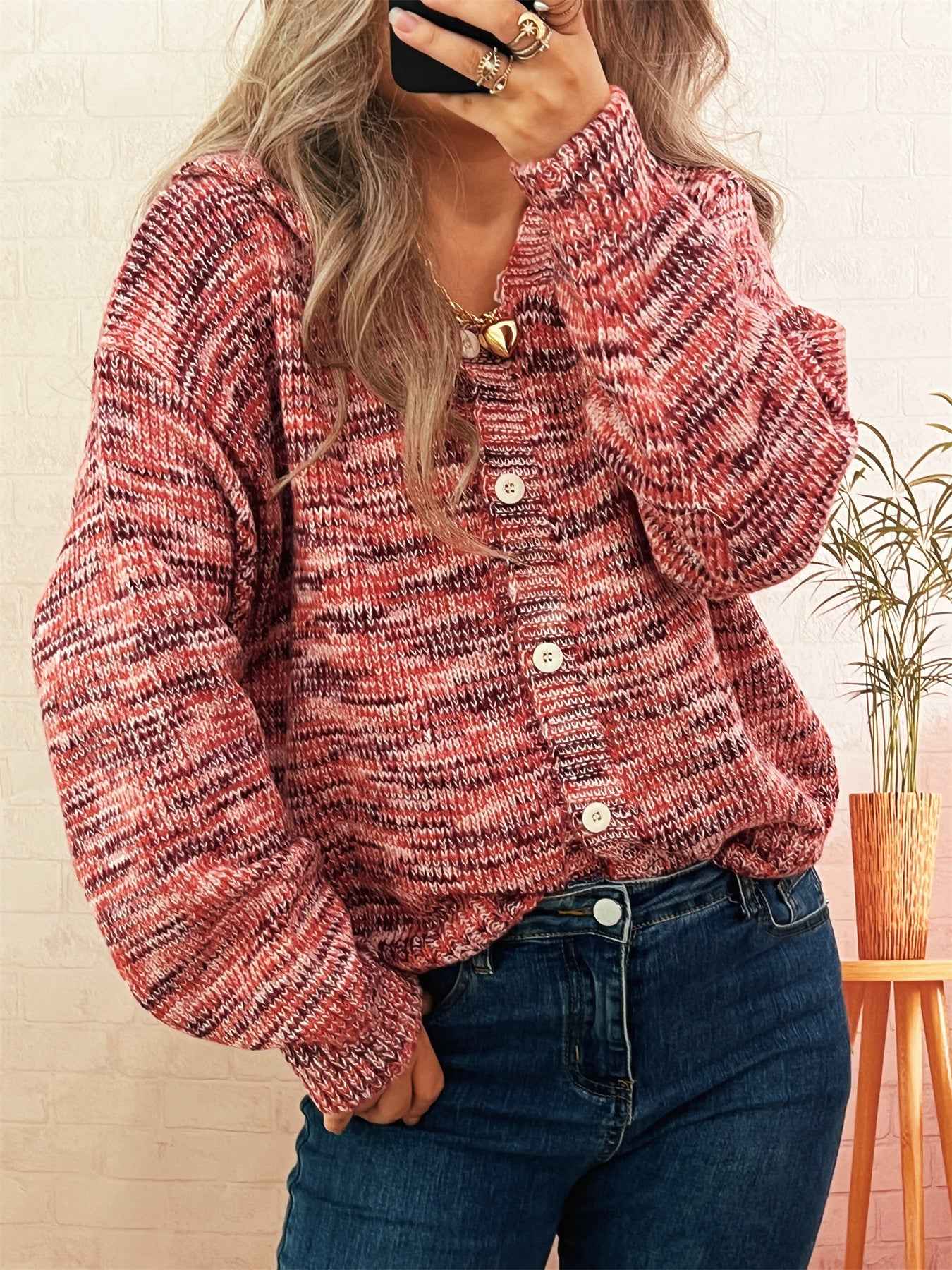 Knitted Cardigan Casual Loose Single Breasted Women Sweater