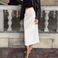 MUNSIEUR Retro Straight Skirt for Women Spring A line