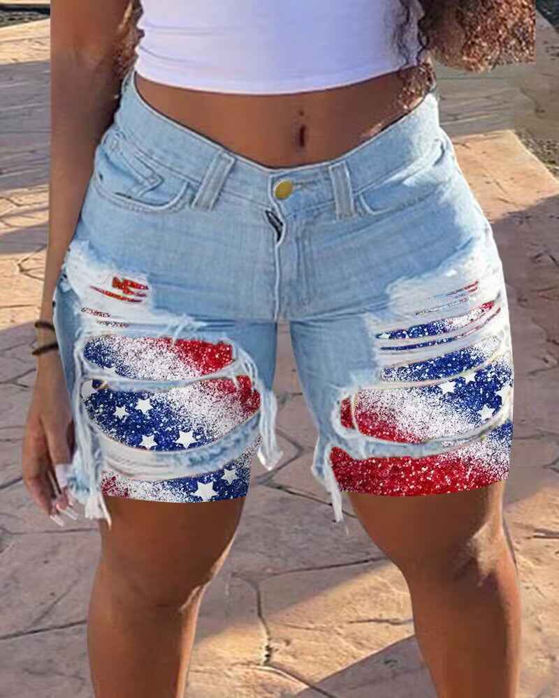 4th of July Collection Bottoms for Women Patriotic Birthday Collection Patch Bottoms