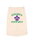 Official Mascot of Mardi Gras Dog Shirt
