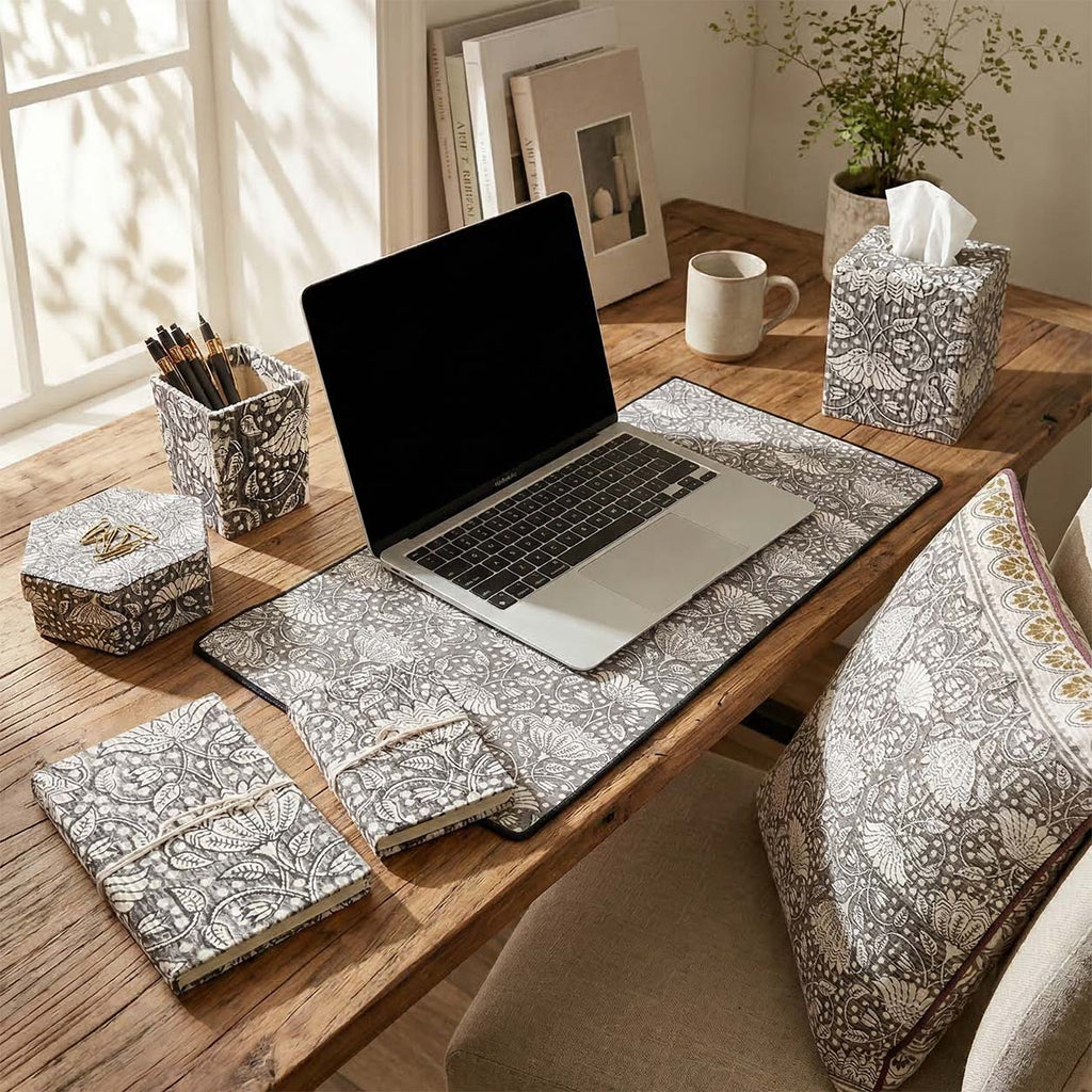 Onyx Bloom: Office-in-a-Box Decor Set