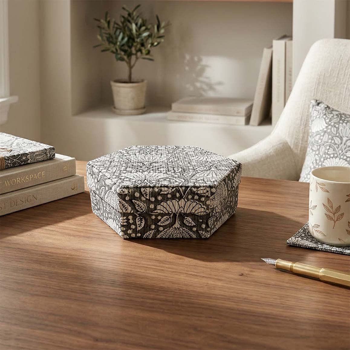 Onyx Bloom: Office-in-a-Box Decor Set