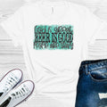 God is Great Beer is Good People are Crazy Graphic Tee