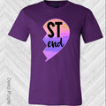 Pastel Stripes Heart Best Friend (Right Shirt in Photo) Graphic Tee